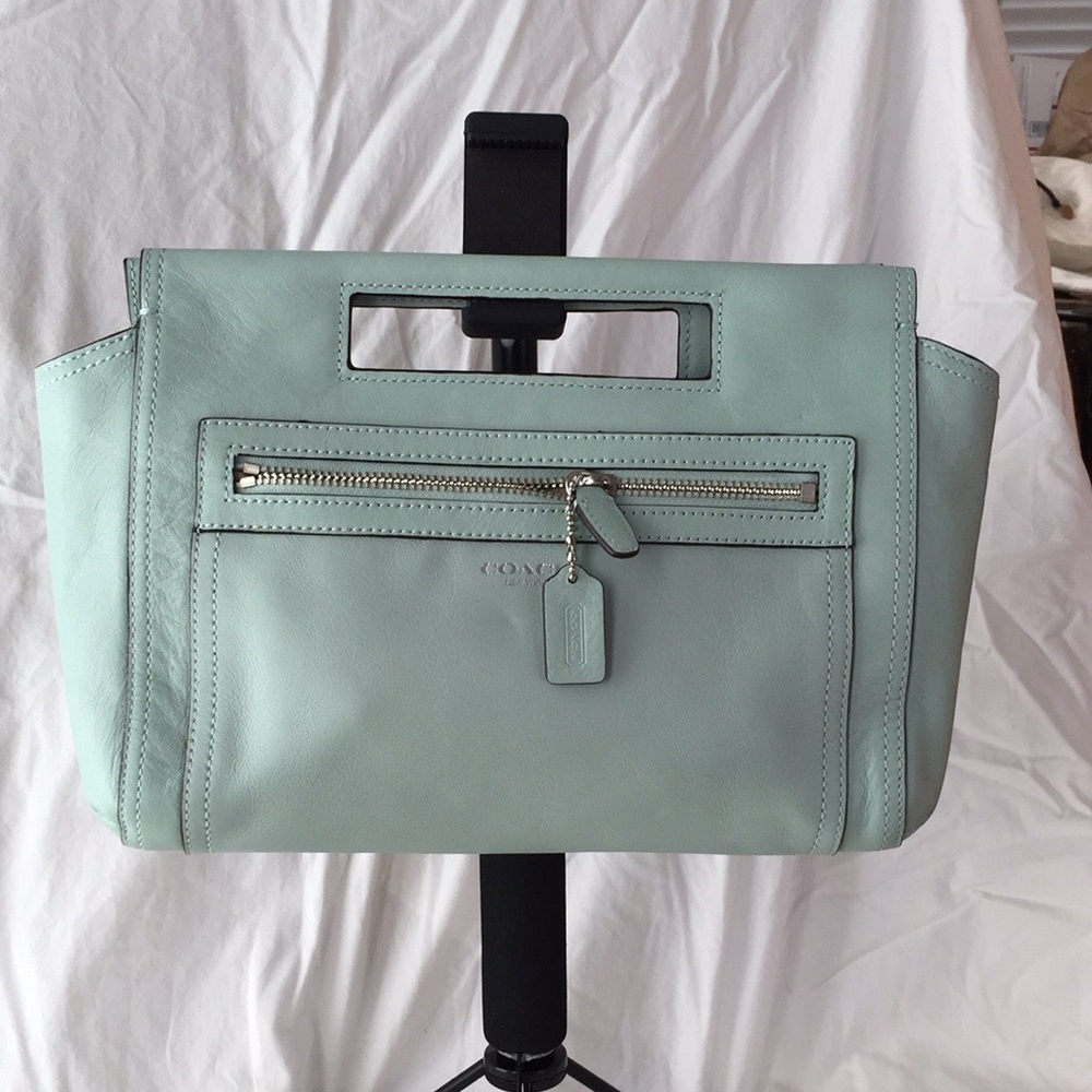 Coach Legacy Basket Clutch Mint Green